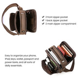 NNEOBA Vintage Genuine Leather Men's Small Shoulder Bag