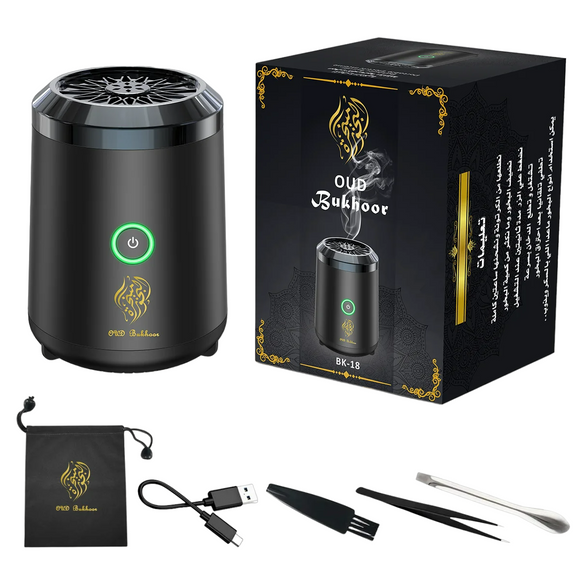NNEOBA Portable Mini Incense Burner - Rechargeable USB Aroma Diffuser with Ceramic Chamber