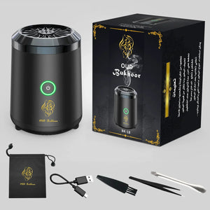 NNEOBA Portable Mini Incense Burner - Rechargeable USB Aroma Diffuser with Ceramic Chamber