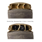 NNEOBA Vintage Canvas Camera Messenger Bag