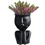 NNEOBA Ceramic Flower Pot Cute Cat Shape Garden Pots Succulent Planter Plant Container Home Desktop Decor Vase For Living Room