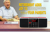 NNEOBA Digital FM Radio Receiver Stereo Red