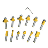 NNEOBA 12pcs 8mm Router Bit Set Trimming Straight Milling Cutter