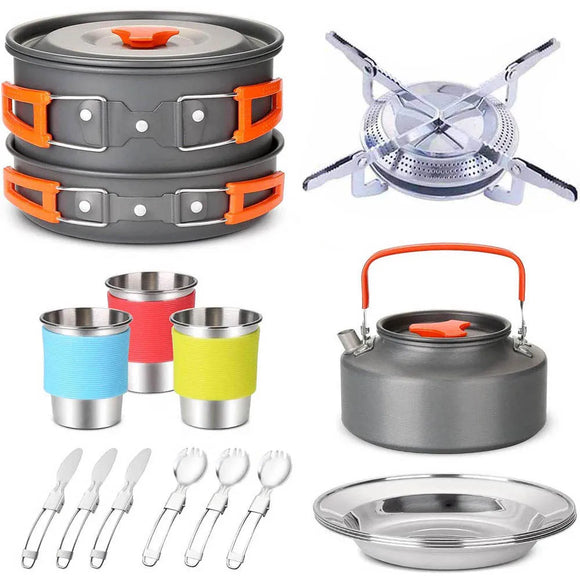 NNEOBA Camping Cookware Kit Orange