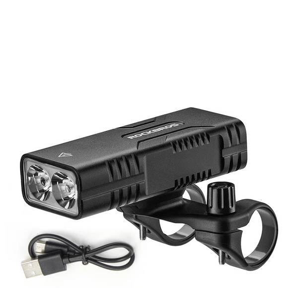 NNEOBA 850LM LED Bike Light Super Bright USB-C Headlamp Black