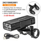 NNEOBA 850LM LED Bike Light Super Bright USB-C Headlamp Black