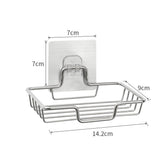 NNEOBA High Quality Soap Rack Wall Mounted Soap Holder Stainless Steel Soap Sponge Dish Bathroom Accessories Soap Dishes Self Adhesive