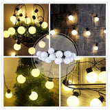 NNEOBA G50 LED Fairy String Lights - Outdoor Garden Patio Christmas Decor (5m, Warm White/Clear)