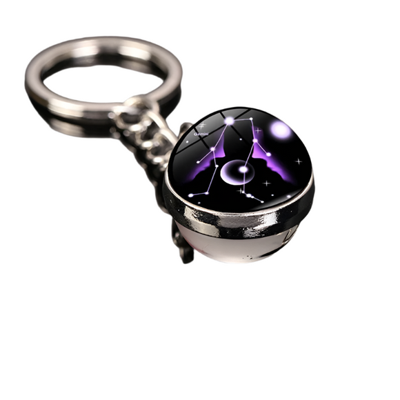 NNEOBA Starry Sky Luminous Keychain – Time Stone Glass Ball Pendant
