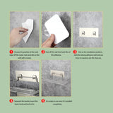 NNEOBA Stainless Steel Bathroom Storage Shelf Punch-Free Kitchen Bathroom Toilet Wall Hanging Storage Rack