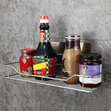 NNEOBA Stainless Steel Bathroom Storage Shelf Punch-Free Kitchen Bathroom Toilet Wall Hanging Storage Rack
