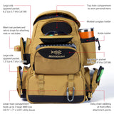 NNEOBA Multifunctional Fishing Tackle Backpack Tactical Gear Bag Khaki