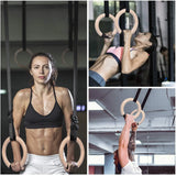 NNEOBA Sports Wood Gymnastic Rings