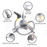 NNEOBA 2900W Pressure Regulator Camping Stove Silver