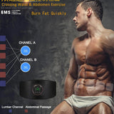 NNEOBA Electric ABS Stimulator Belt - EMS Abdominal Exerciser for Fitness Training