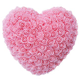 NNEOBA 25cm Heart-Shaped Artificial Pink Rose - Symbol of Love