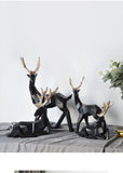NNEOBA Nordic Elegance: White Resin Deer Statue for Chic Home Decor