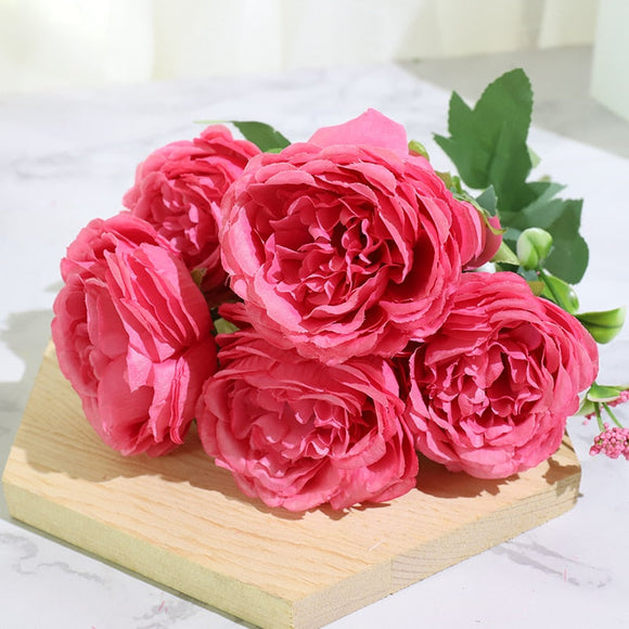 NNEOBA Rose Peony Artificial Silk Flowers
