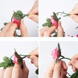 250CM Artificial Rose Flower Garland Silk & Plastic Floral Vine