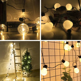 NNEOBA G50 LED Fairy String Lights - Outdoor Garden Patio Christmas Decor (5m, Warm White/Clear)