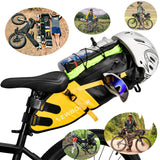 NNEOBA Waterproof 13L Bike Saddle Bag Foldable Rear Tail Trunk Yellow