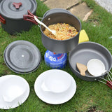 NNEOBA 14-in-1 Outdoor Camping Cookware Kit Brown
