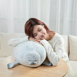 3D Angry Blob Seal Plush Pillow