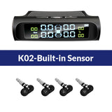 NNEOBA Solar Powered TPMS Wireless Tire Pressure Monitoring Black