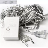 NNEOBA 4.8M LED Curtain Icicle String Lights - Color-Changing Christmas Garland with 8 Flashing Modes