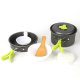 NNEOBA 6-Piece Portable Camping Cookware Set Green