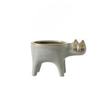 NNEOBA Ceramic Flower Pot Cute Cat Shape Garden Pots Succulent Planter Plant Container Home Desktop Decor Vase For Living Room