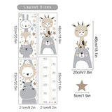 NNEOBA Baby Height Measurement Lion Animals Wall Sticker