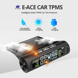 NNEOBA Solar Powered TPMS Wireless Tire Pressure Monitoring Black