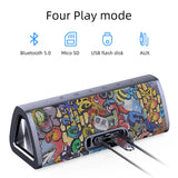 NNEOBA Portable Bluetooth Speaker Black-Graffiti