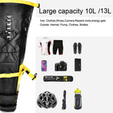 NNEOBA Waterproof 13L Bike Saddle Bag Foldable Rear Tail Trunk Yellow