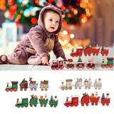 NNEOBA Rustic Wooden Train Christmas Ornament – Festive Merry Christmas Decoration