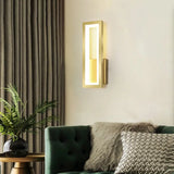 NNEOBA Elegant Gold Wall Lamp - Modern 17W LED Sconce for Aisle Decoration