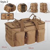NNEOBA 55L Tactical Duffel Backpack Travel Bag Khaki