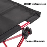 NNEOBA Portable Folding Table Alloy Desk Black