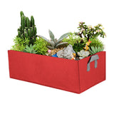 NNEOBA Felt Grow Bag Rectangle Planting Nursery Pot Outdoor Garden Flower Planting Bag with Handle Garden Vegetable Planting Container