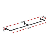 Artiss Clothes Rack Garment Rail Metal Industrial Pipe Wall Mounted 2 Pack
