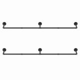 Artiss Clothes Rack Garment Rail Metal Industrial Pipe Wall Mounted 2 Pack