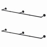 Artiss Clothes Rack Garment Rail Metal Industrial Pipe Wall Mounted 2 Pack