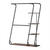 NNEDSZ Clothes Rack Coat Stand 172cm 4-Tier Walnut
