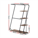 NNEDSZ Clothes Rack Coat Stand 172cm 4-Tier Walnut