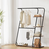 NNEDSZ Clothes Rack Coat Stand 172cm 4-Tier Walnut