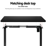 NNEDSZ Artiss Electric Standing Desk Frame Only Height Adjustable 70KG Load Black