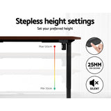 NNEDSZ Artiss Standing Desk Motorised Walnut 120CM