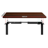 NNEDSZ Artiss Standing Desk Motorised Walnut 140CM