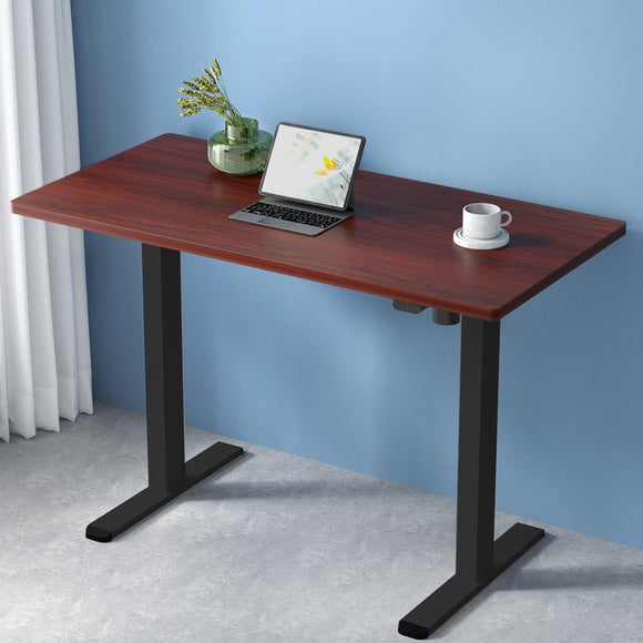 NNEDSZ Artiss Standing Desk Motorised Walnut 140CM